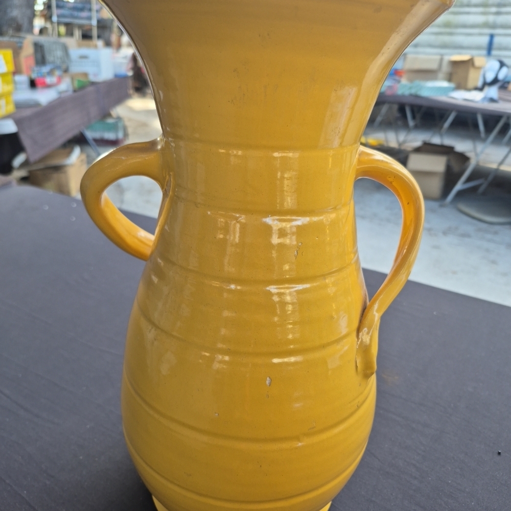 Bauer Golden Yellow Double-Handled Vase